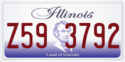 IL license plate Z593792