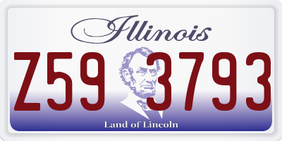 IL license plate Z593793
