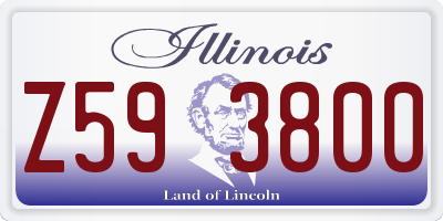 IL license plate Z593800