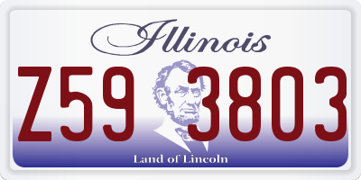IL license plate Z593803