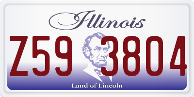 IL license plate Z593804