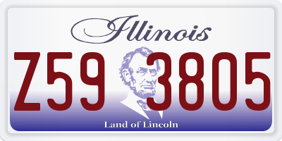 IL license plate Z593805