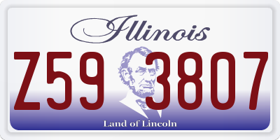 IL license plate Z593807