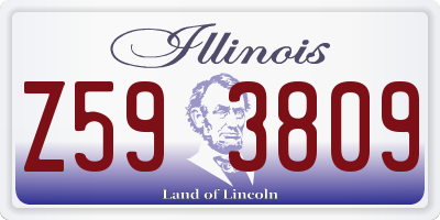 IL license plate Z593809