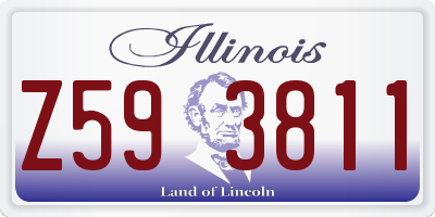 IL license plate Z593811