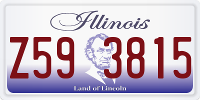 IL license plate Z593815