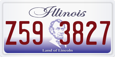 IL license plate Z593827