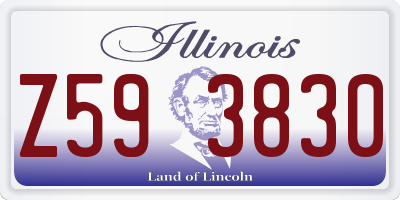 IL license plate Z593830
