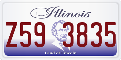 IL license plate Z593835