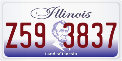 IL license plate Z593837