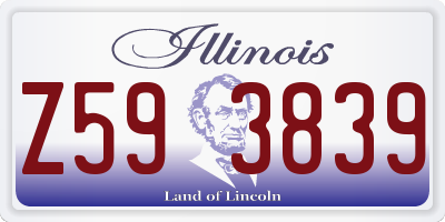 IL license plate Z593839