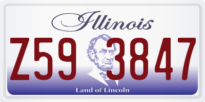 IL license plate Z593847
