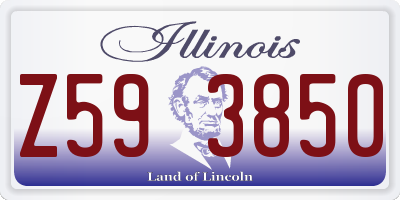 IL license plate Z593850