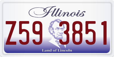 IL license plate Z593851
