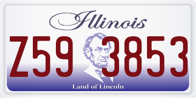 IL license plate Z593853