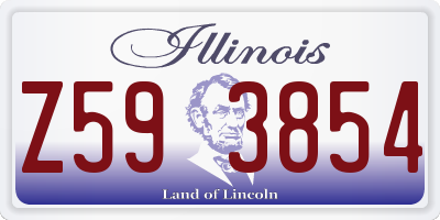 IL license plate Z593854