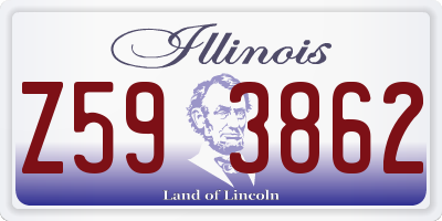 IL license plate Z593862