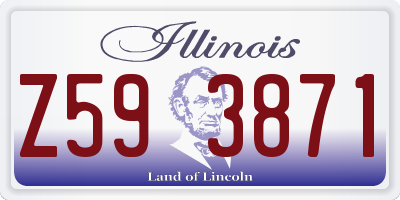 IL license plate Z593871