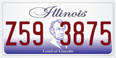 IL license plate Z593875