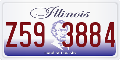 IL license plate Z593884
