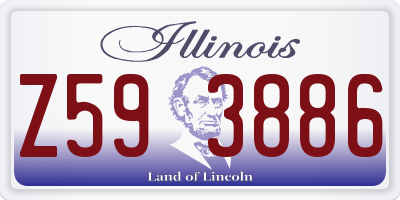 IL license plate Z593886
