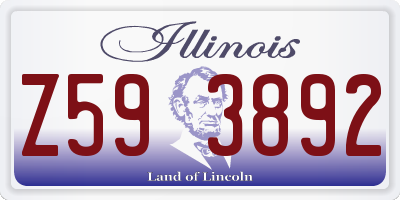 IL license plate Z593892