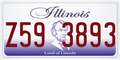 IL license plate Z593893