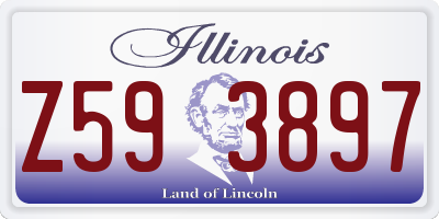 IL license plate Z593897