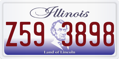 IL license plate Z593898