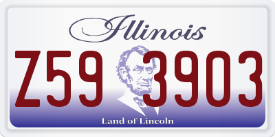 IL license plate Z593903