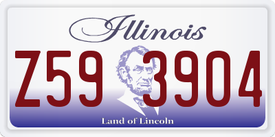 IL license plate Z593904
