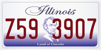IL license plate Z593907
