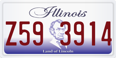 IL license plate Z593914