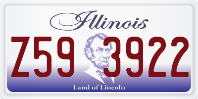 IL license plate Z593922