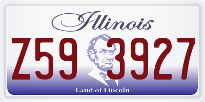 IL license plate Z593927