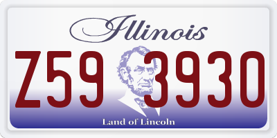 IL license plate Z593930