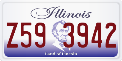 IL license plate Z593942