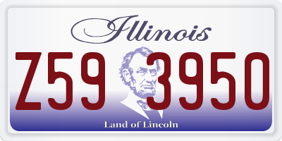 IL license plate Z593950