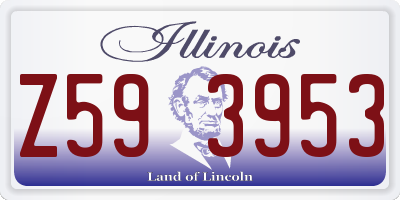 IL license plate Z593953