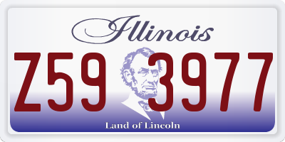 IL license plate Z593977