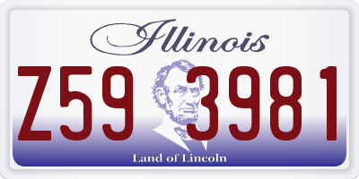 IL license plate Z593981