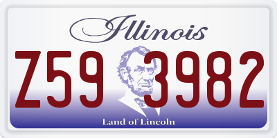 IL license plate Z593982