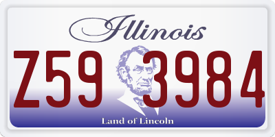 IL license plate Z593984