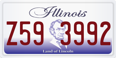 IL license plate Z593992