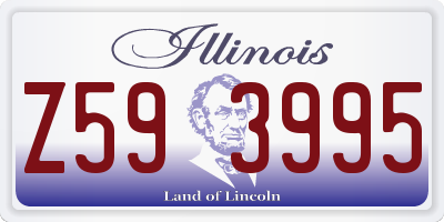 IL license plate Z593995