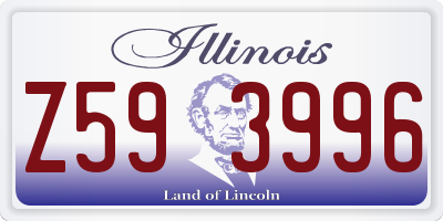 IL license plate Z593996