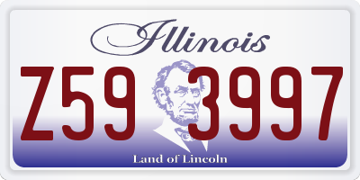 IL license plate Z593997