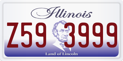 IL license plate Z593999