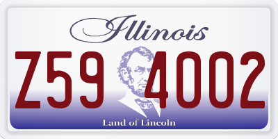 IL license plate Z594002