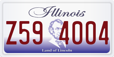IL license plate Z594004